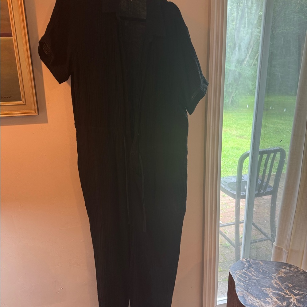 Eileen Fisher Classic Black Jumpsuit - Picture 5 of 7